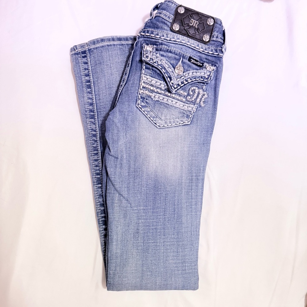 Miss Me Blue Flare Wide Leg Jeans